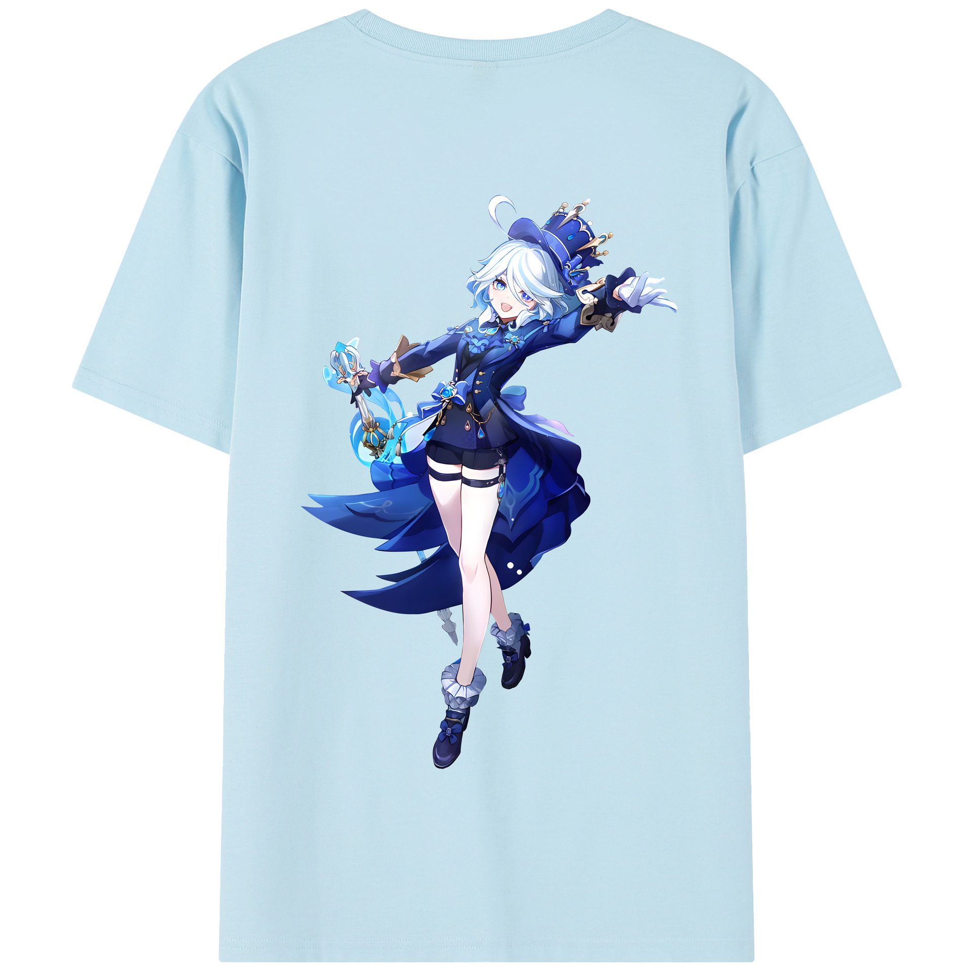 げんし神 フリーナ genshin Furina 綿100％半袖Tシャツ（背面プリント）